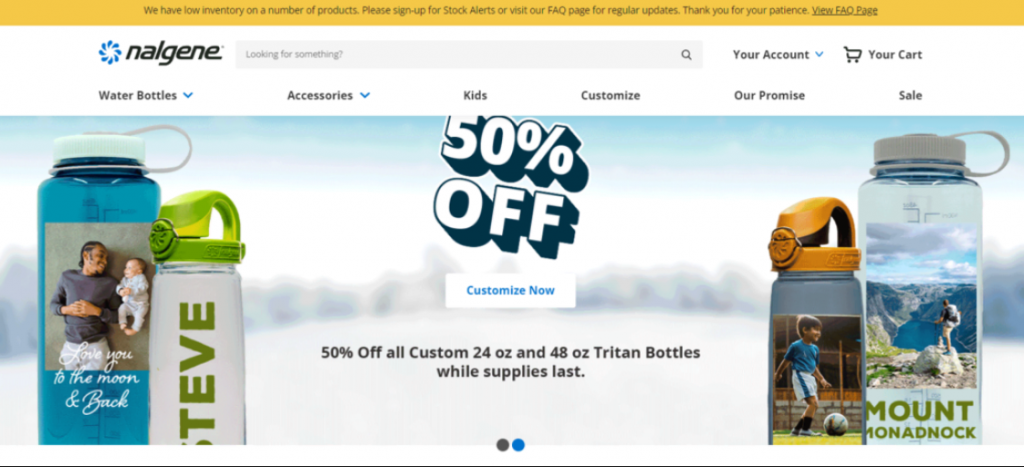 Página de inicio de Nalgene