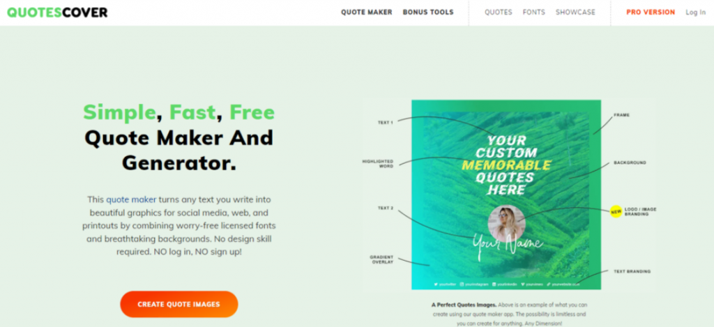 Sitio web Quotes Cover