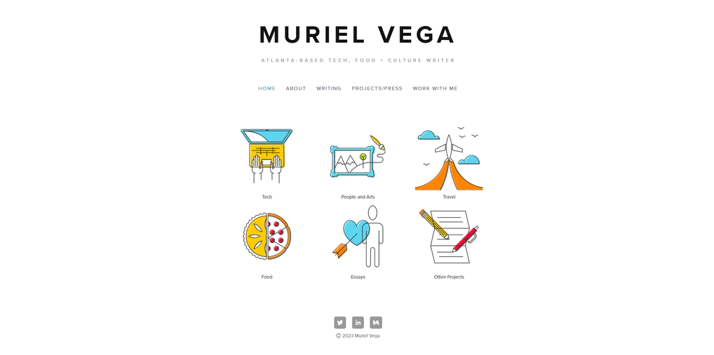 Portfolio de la escritora Muriel Vega