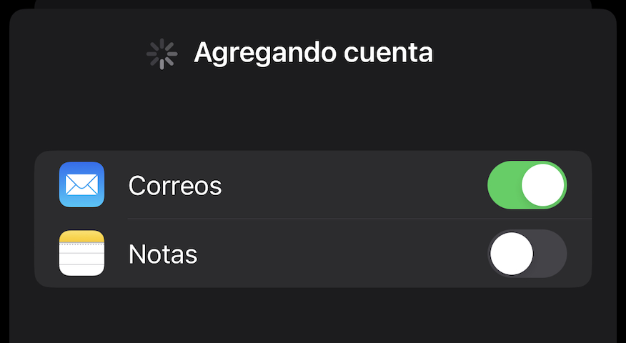 Opciones de integración de correo en iPhone