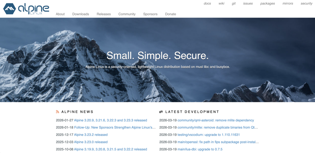 Wat is het beste besturingssysteem voor Docker - Alpine Linux