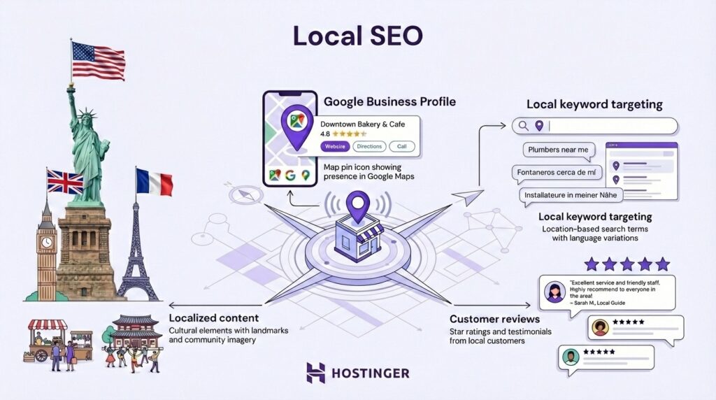 Een infographic die lokale SEO uitlegt