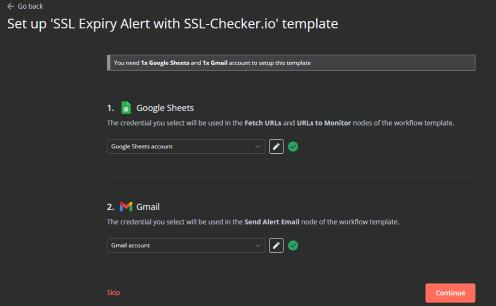 Configuração automática do alerta de expiração de SSL