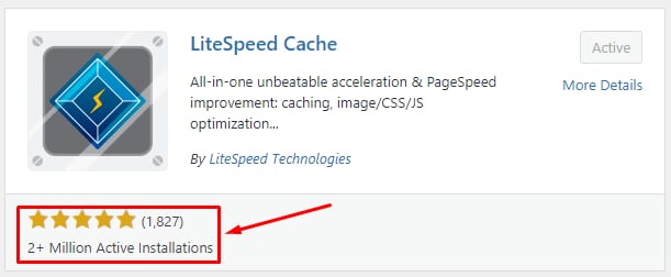 The rating of a WordPress plugin
