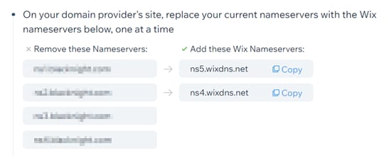 Locating Wix nameservers