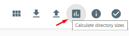 The option to calculate directory sizes in the file manager