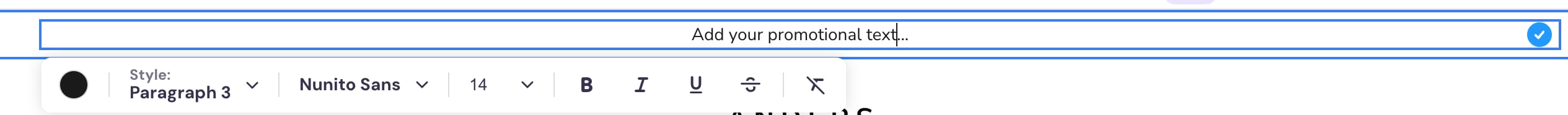 Inserting text for a sticky banner in Hostinger Website Builder