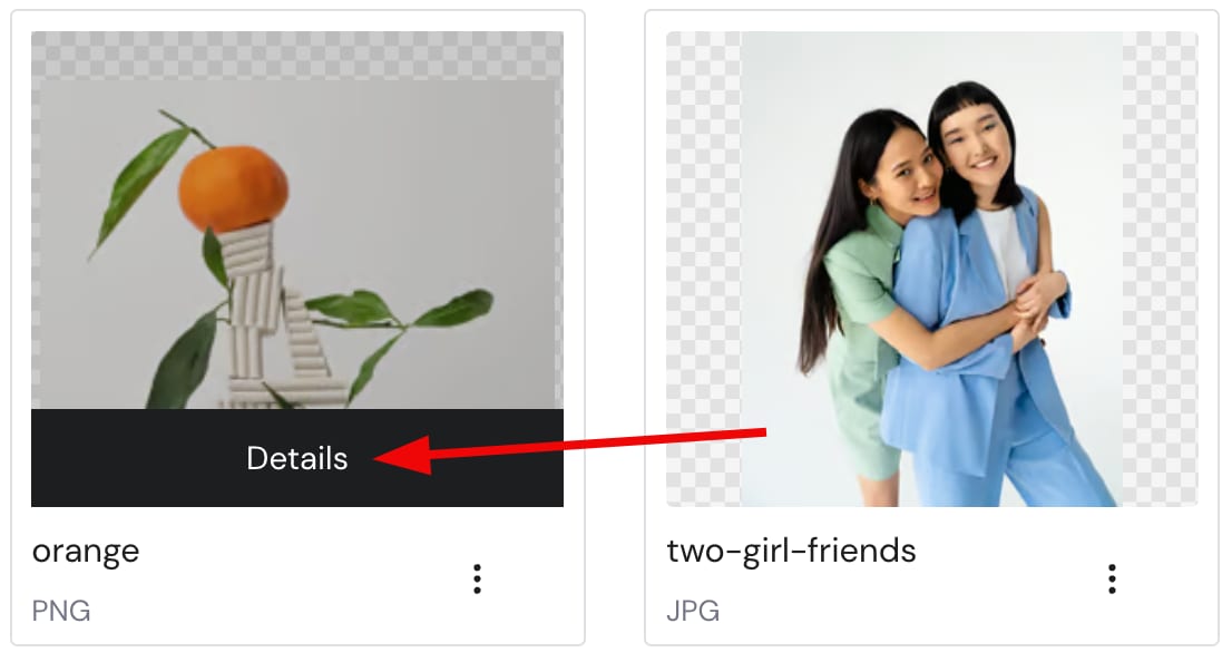 Viewing file details in the media library