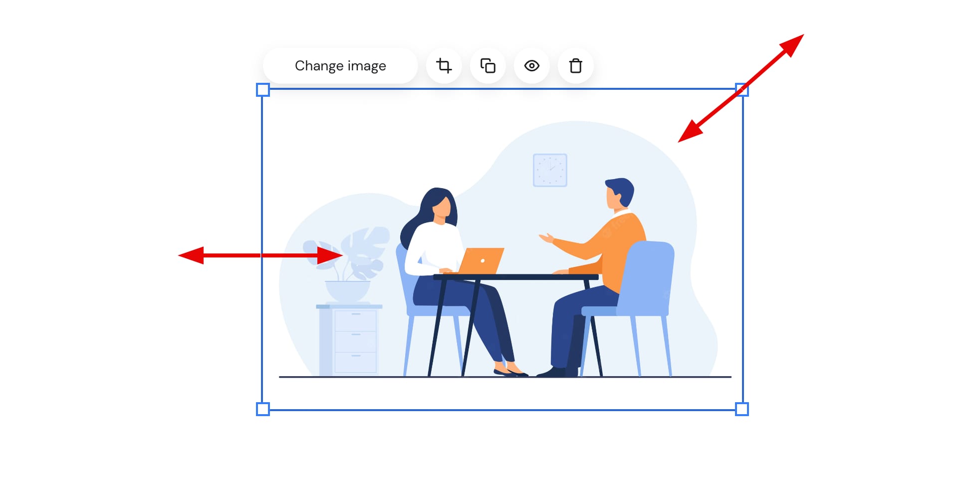 Resizing images in Hostinger Website Builder