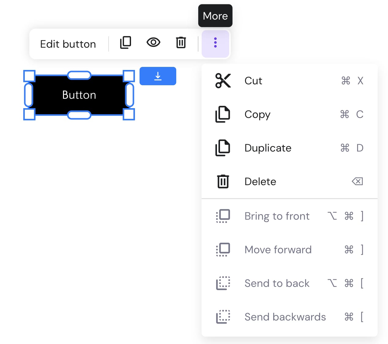 The button element in Hostinger Website Builder