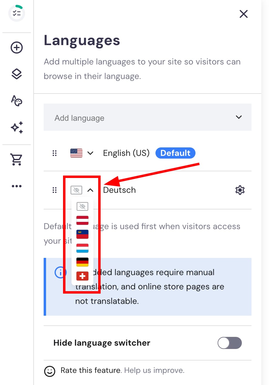 Selecting a flag to represent a language variety