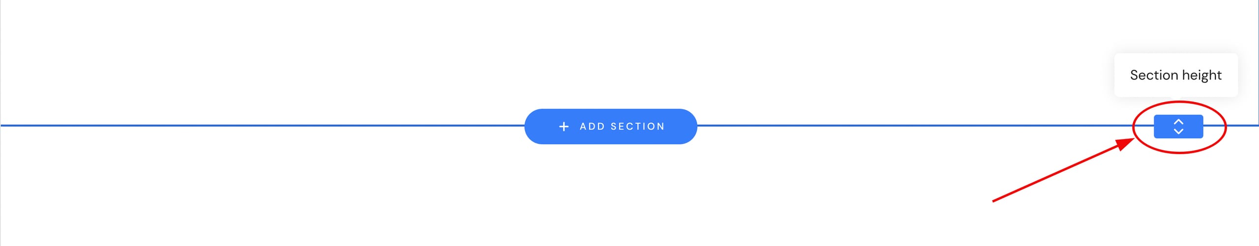 Resizing sections in Hostinger Website Builder