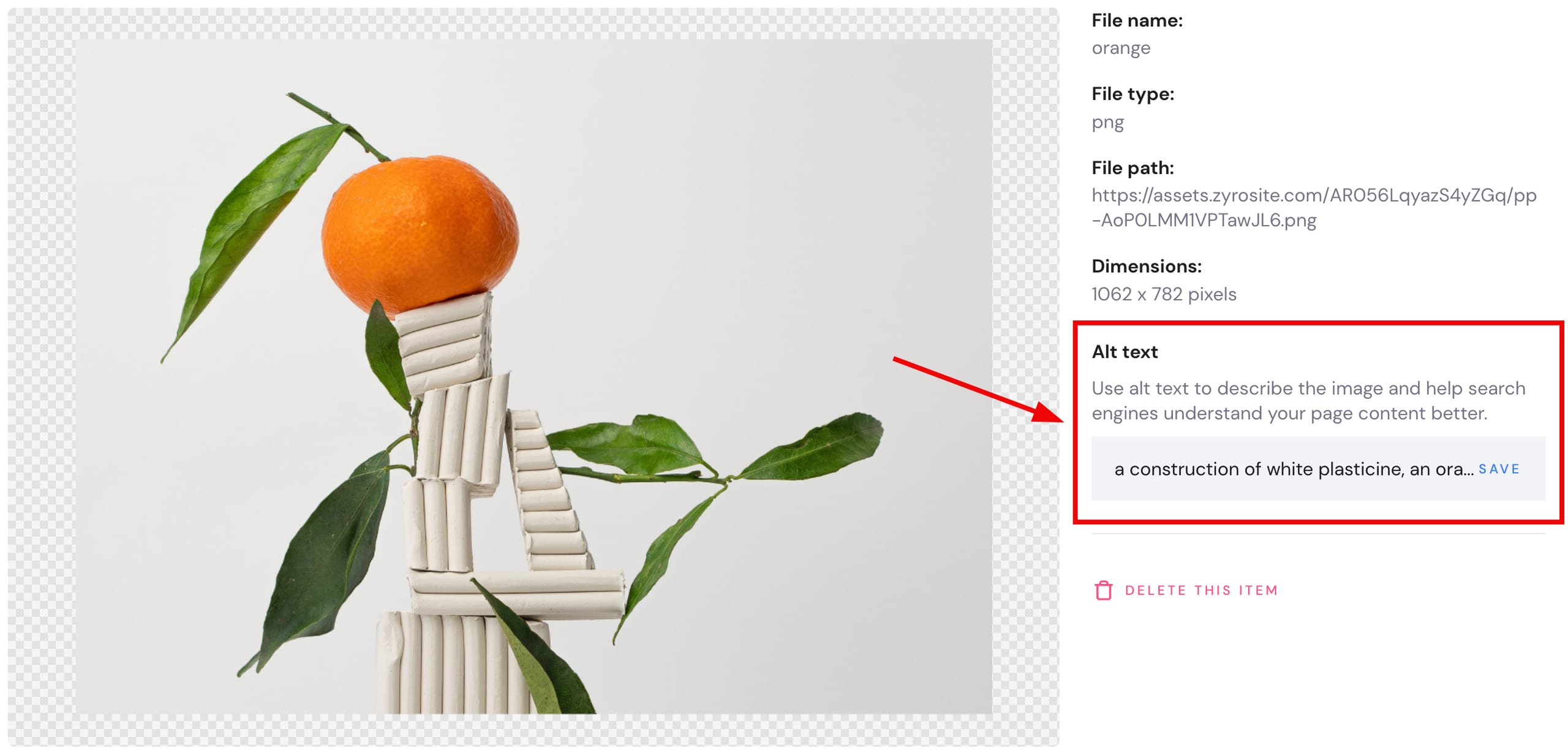 Adding alt text in the media library