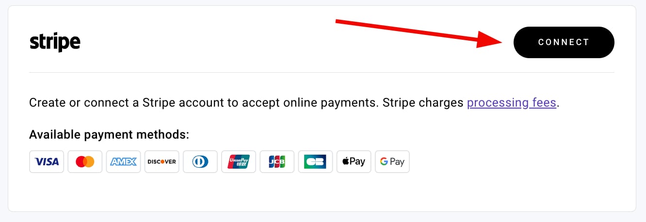 Stripe payment gateway in Hostinger Website Builder