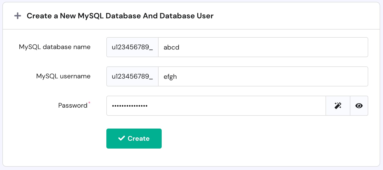 Creating a new database