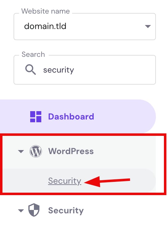 The automatic updates configuration settings at Hostinger