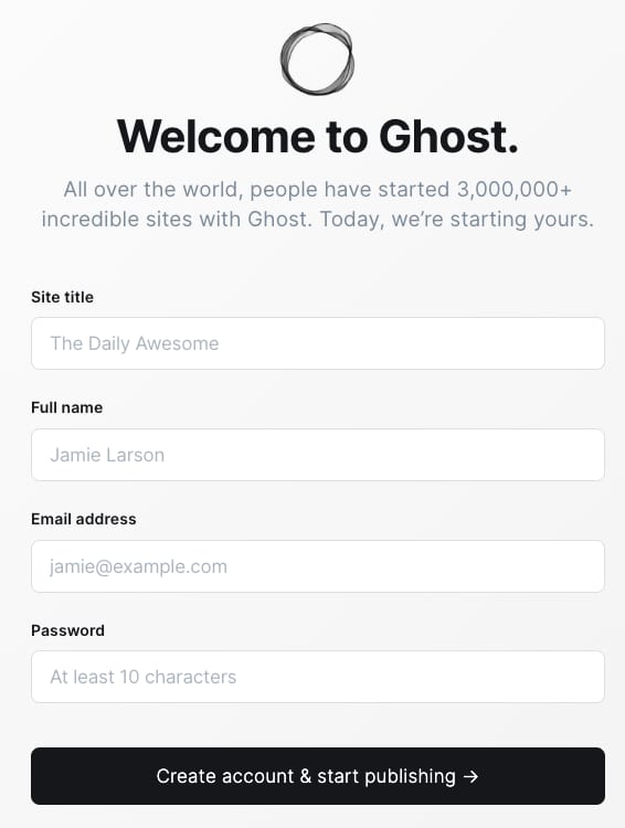 Accessing the Ghost platform