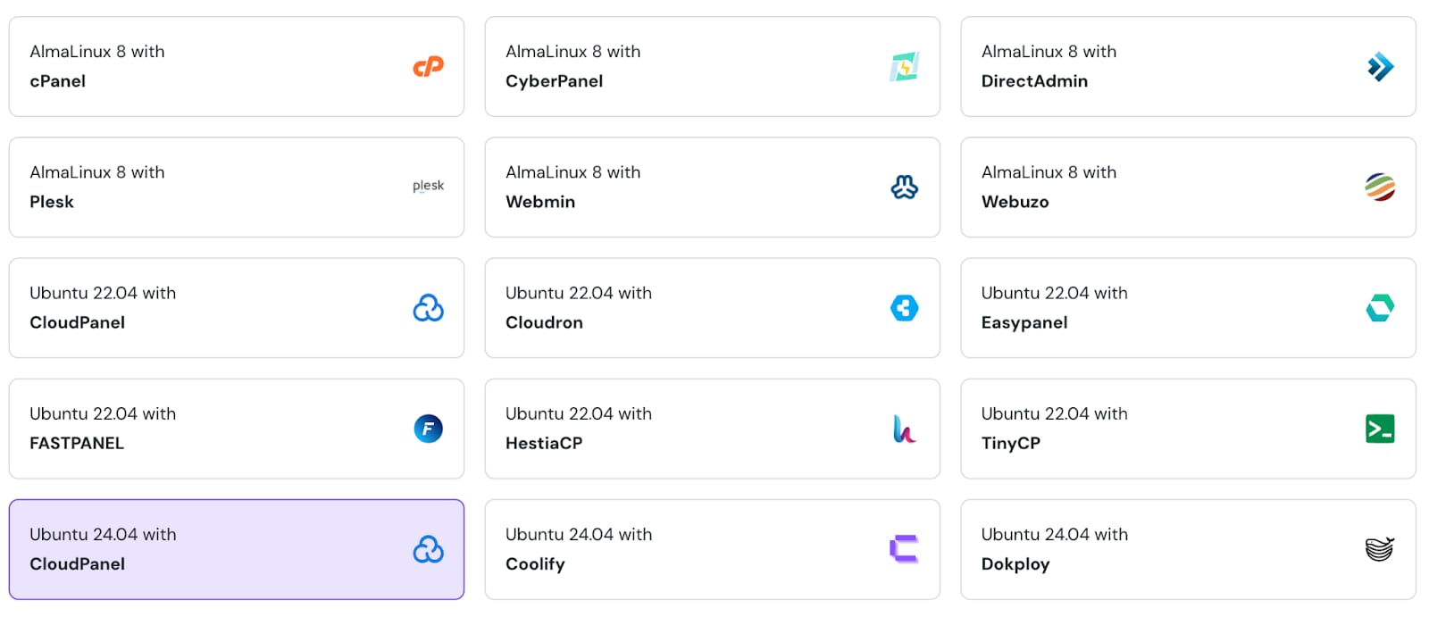 Hostinger VPS operating systems