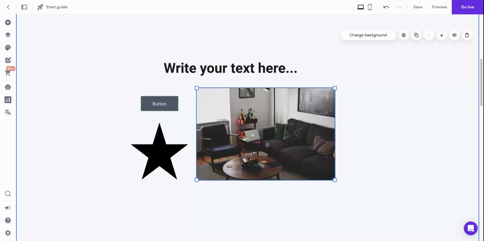 Multi-select feature in Hostinger Website Builder