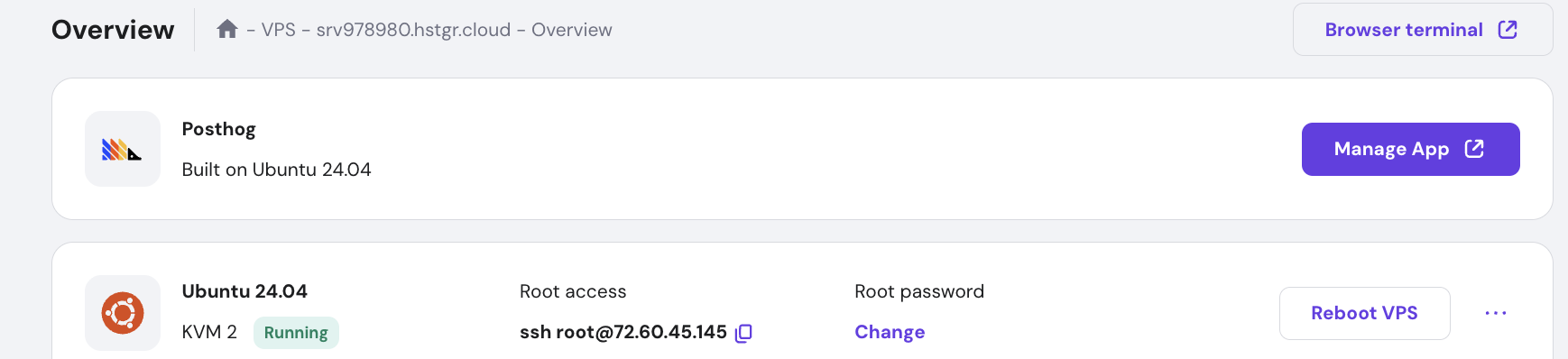 PostHog on Hostinger VPS