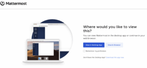 Mattermost web interface