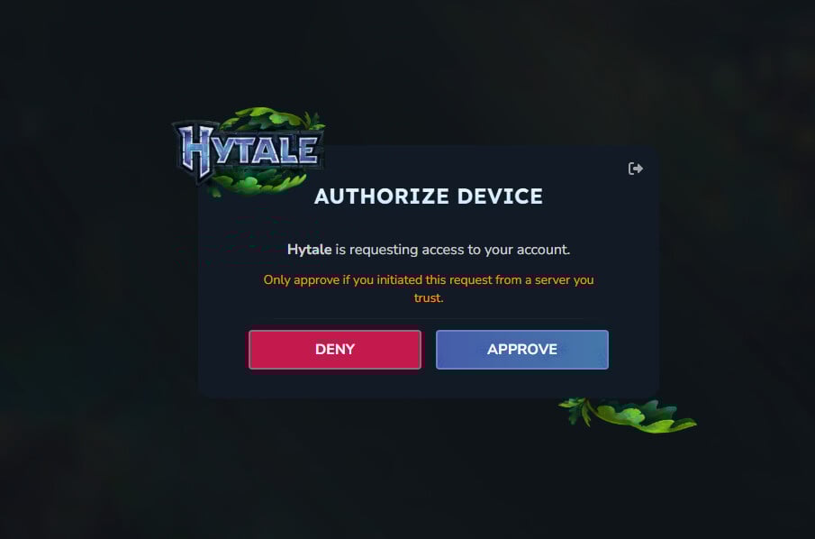 Hytale authentification