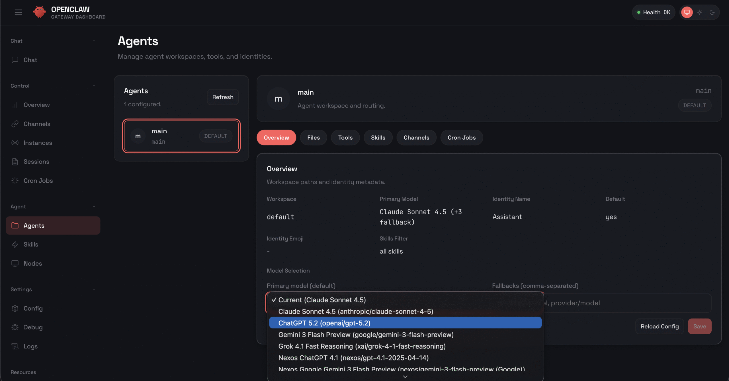 Nexos AI agent in OpenClaw