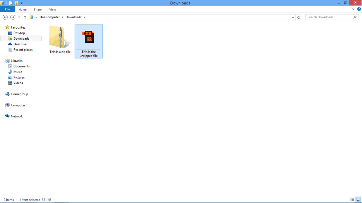 Step three on how to unzip files on Windows