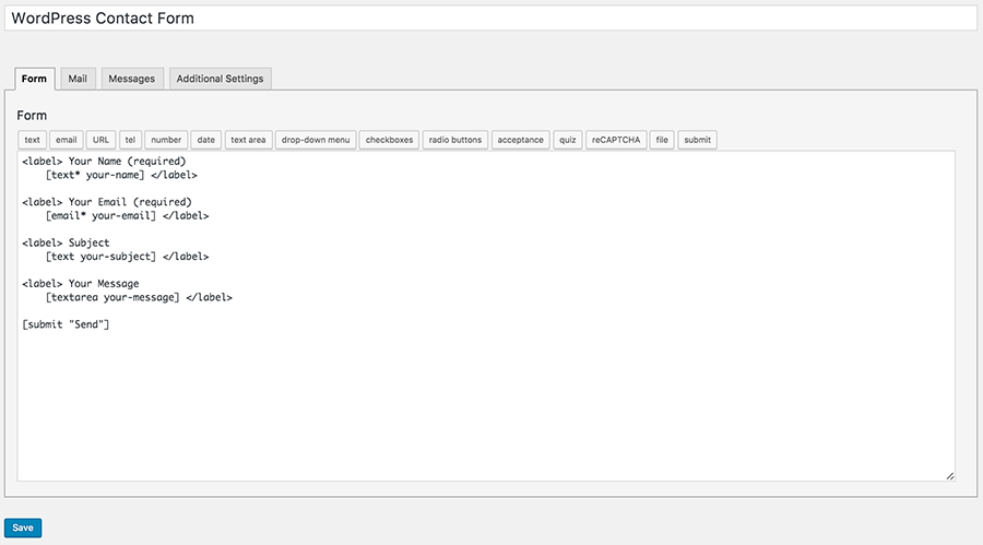 Contact Form 7 WordPress
