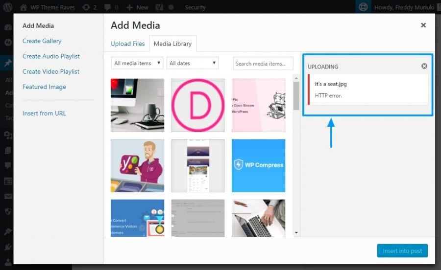 WordPress HTTP error when uploading images WordPress HTTP error when uploading images