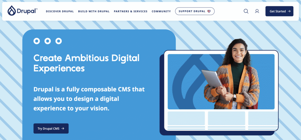 Drupal website home page