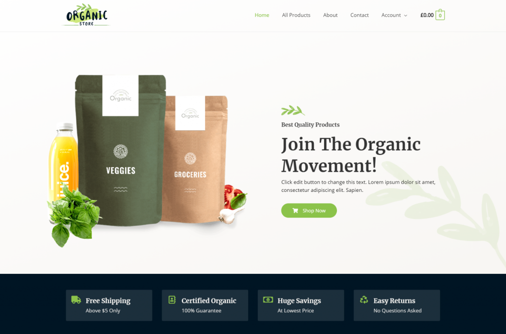 Thème WordPress e-commerce Astra