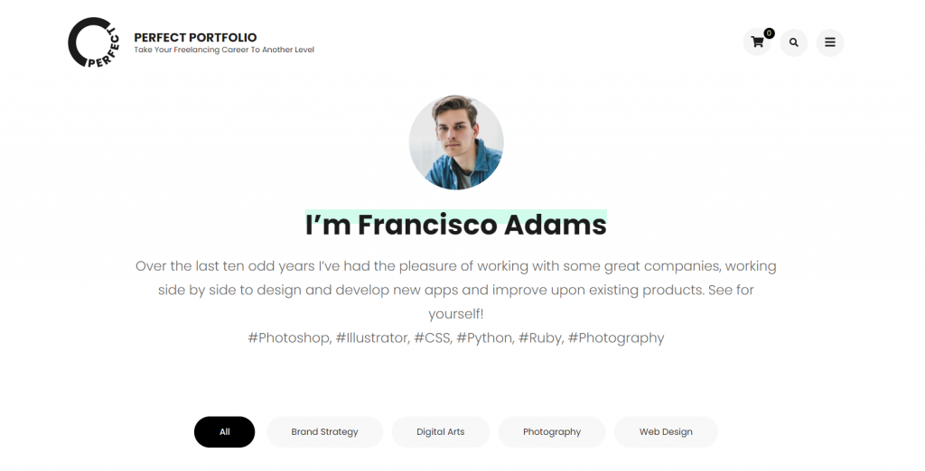 Perfect PortfolioWordpress portfolio theme