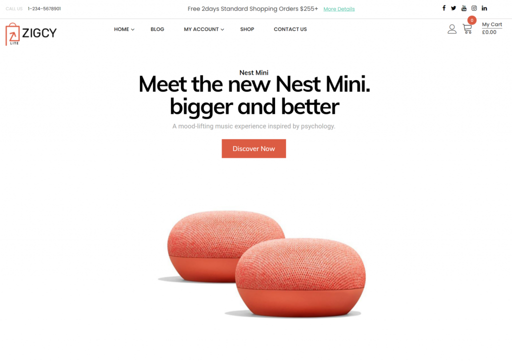 Thème WordPress d'e-commerce Zigcy