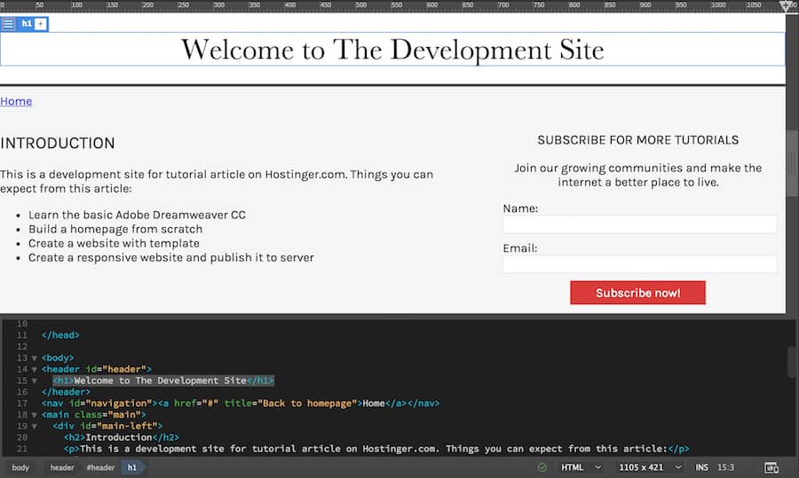 Easy to understand workspace
