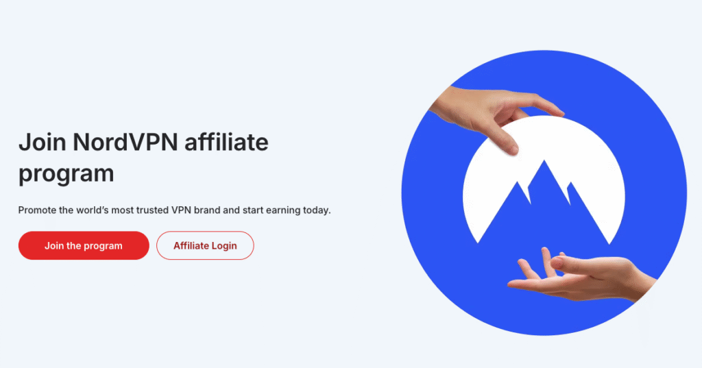 NordVPN Affiliate Program landing page