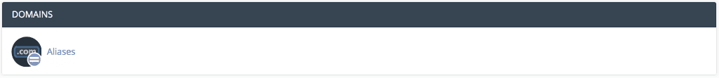 aliases tool in cpanel