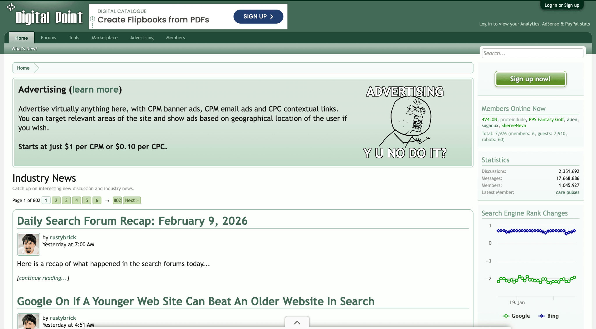 Homepage of Digital Point