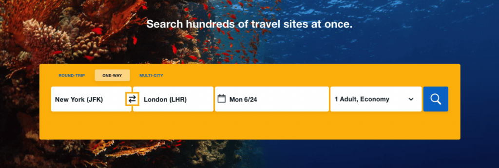 searching flights option 
