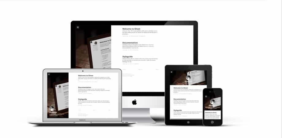 Example of ghost theme Ghostium