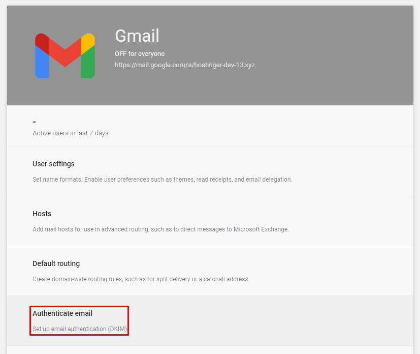 Screenshot showcasing the authenticate email button