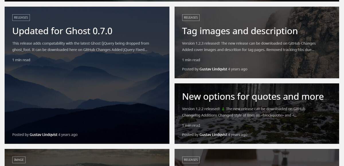 Example of ghost theme Saga