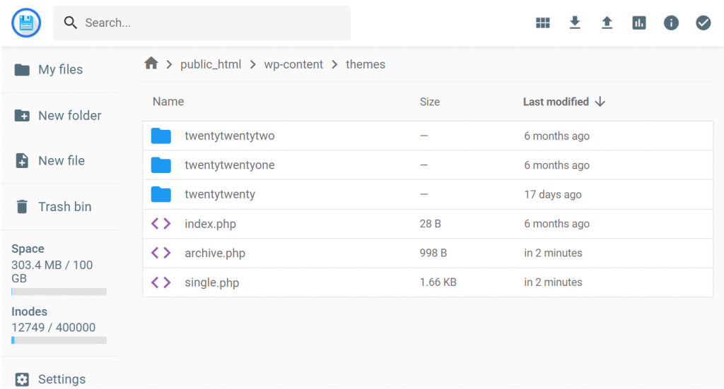 Single.php and Archive.php outside the active theme folder