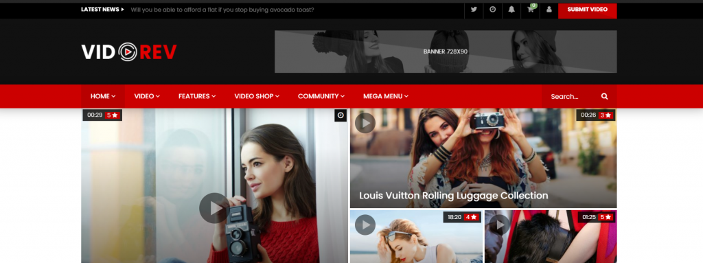 VideoRev WordPress theme