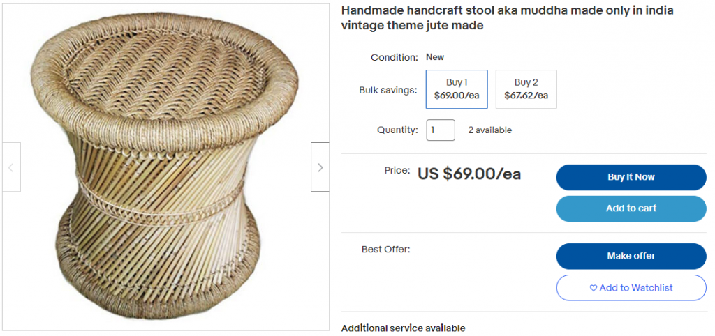 An example of a handmade craft to sell online.