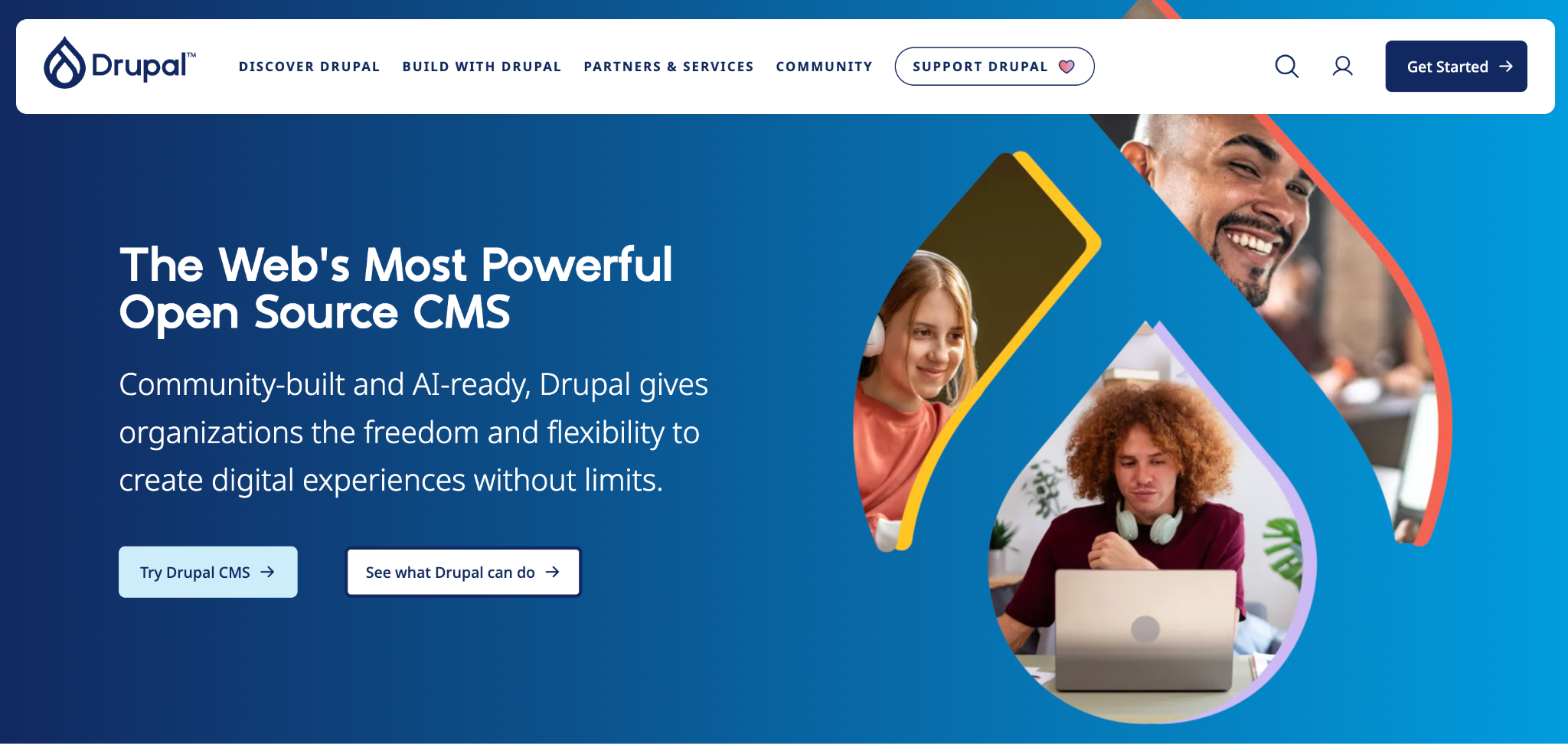 Drupal landing page