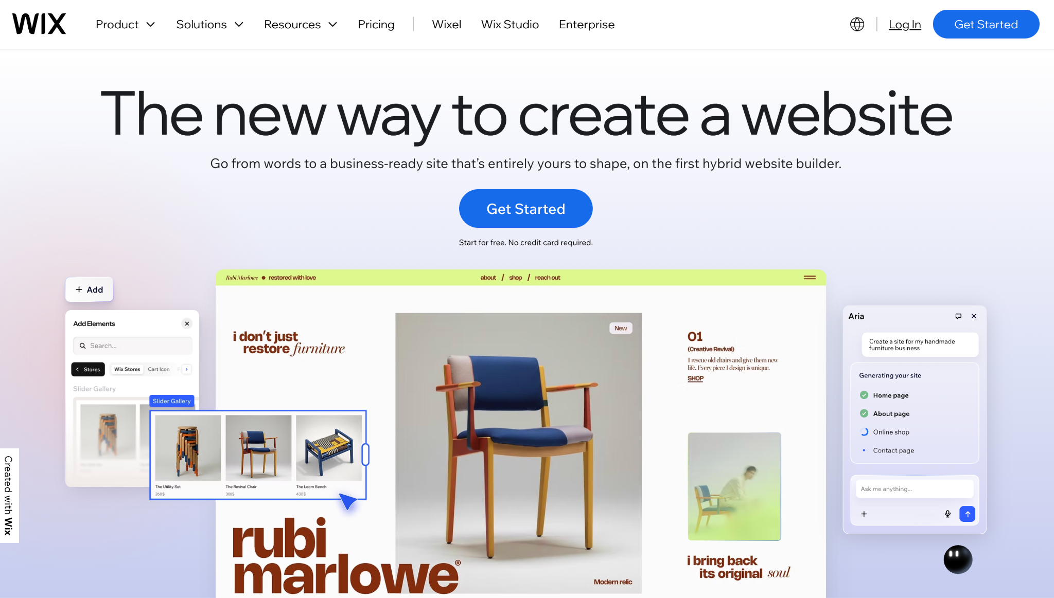 Wix landing page