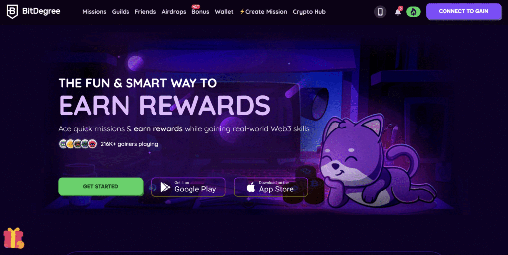 BitDegree website homepage