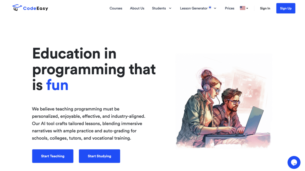 Codeasy website homepage