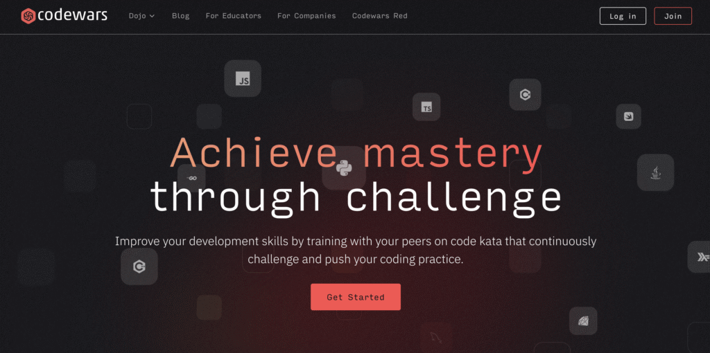 Codewars website homepage